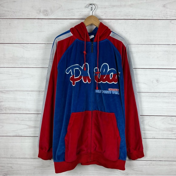 Vintage Y2K DELF Velvet Sweatsuit Hoodie Pants Set Mens XL